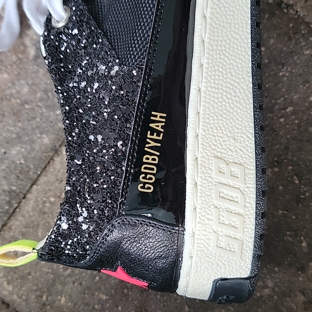 Golden Goose Yeah Glitter Sneakers with White Star Sz 38 Authenticated - Picture 8 of 13
